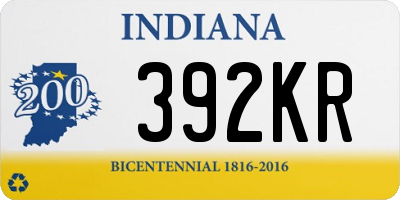 IN license plate 392KR