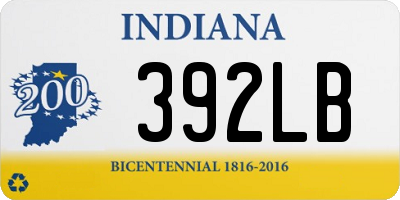 IN license plate 392LB