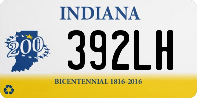 IN license plate 392LH