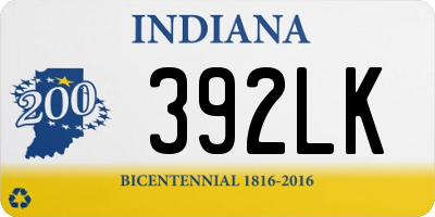 IN license plate 392LK