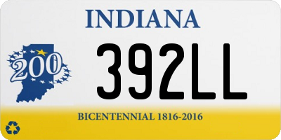 IN license plate 392LL