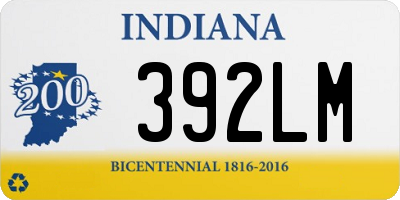 IN license plate 392LM