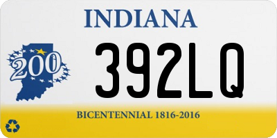 IN license plate 392LQ