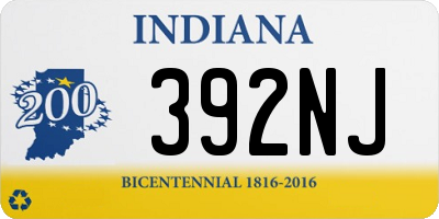 IN license plate 392NJ