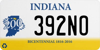 IN license plate 392NO