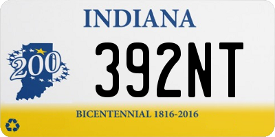 IN license plate 392NT