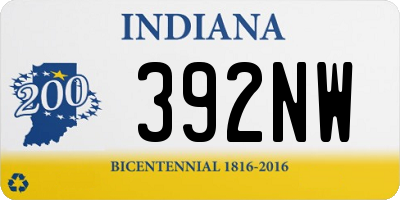 IN license plate 392NW