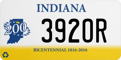 IN license plate 392OR