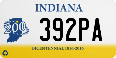 IN license plate 392PA