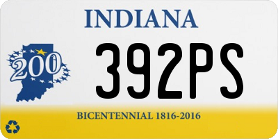 IN license plate 392PS