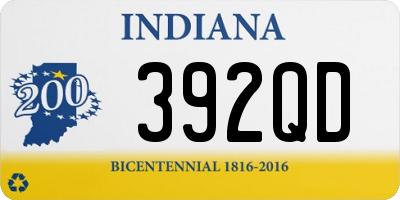 IN license plate 392QD