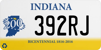 IN license plate 392RJ