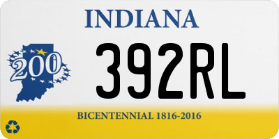 IN license plate 392RL