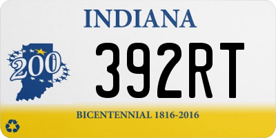 IN license plate 392RT