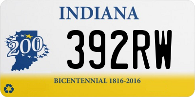 IN license plate 392RW