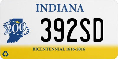 IN license plate 392SD