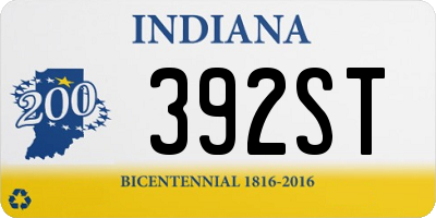 IN license plate 392ST