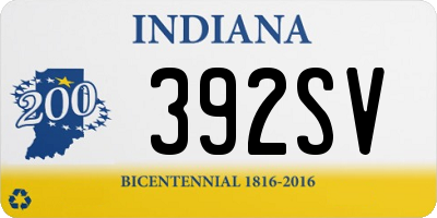 IN license plate 392SV