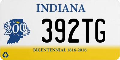 IN license plate 392TG