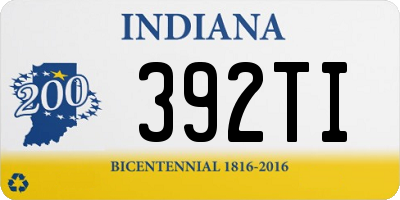 IN license plate 392TI