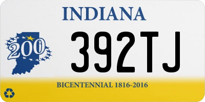 IN license plate 392TJ
