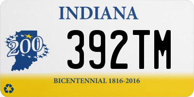 IN license plate 392TM