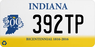 IN license plate 392TP