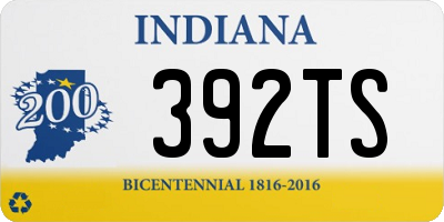 IN license plate 392TS