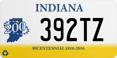 IN license plate 392TZ