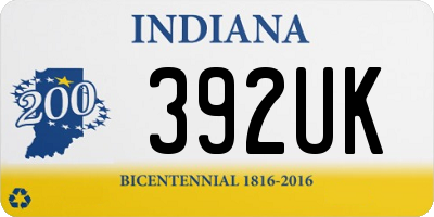 IN license plate 392UK