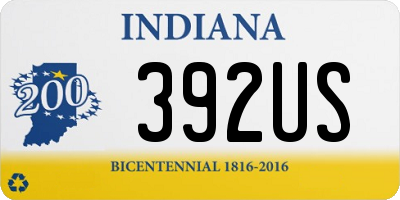 IN license plate 392US