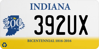 IN license plate 392UX