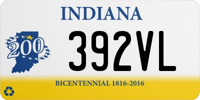 IN license plate 392VL