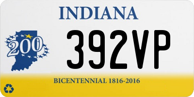 IN license plate 392VP