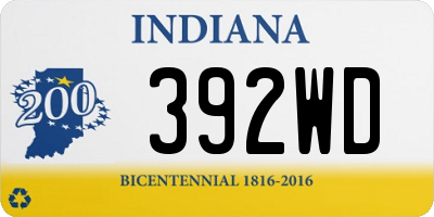 IN license plate 392WD