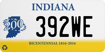 IN license plate 392WE