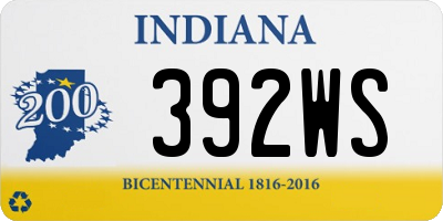 IN license plate 392WS
