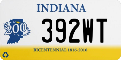 IN license plate 392WT