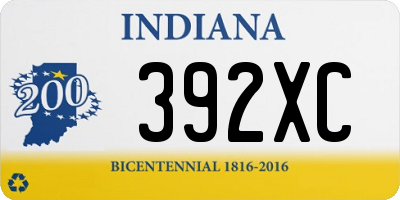 IN license plate 392XC