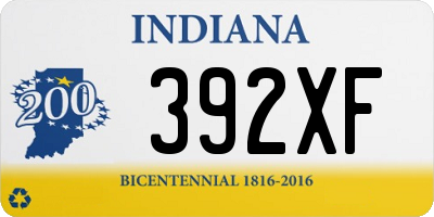 IN license plate 392XF