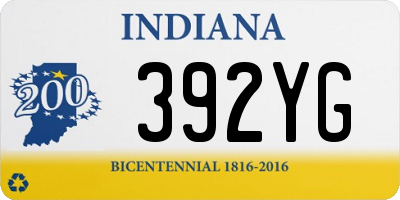 IN license plate 392YG