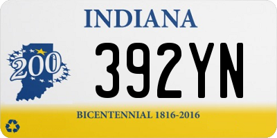 IN license plate 392YN