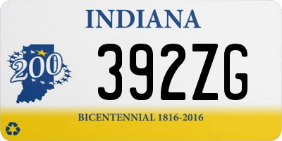 IN license plate 392ZG