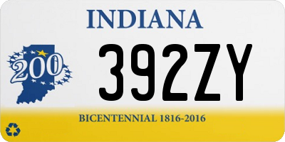 IN license plate 392ZY