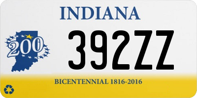 IN license plate 392ZZ