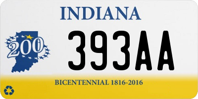 IN license plate 393AA