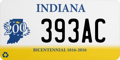 IN license plate 393AC