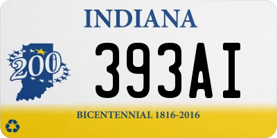 IN license plate 393AI