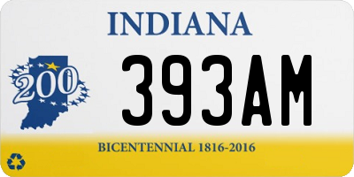 IN license plate 393AM