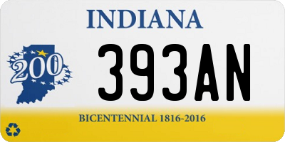 IN license plate 393AN